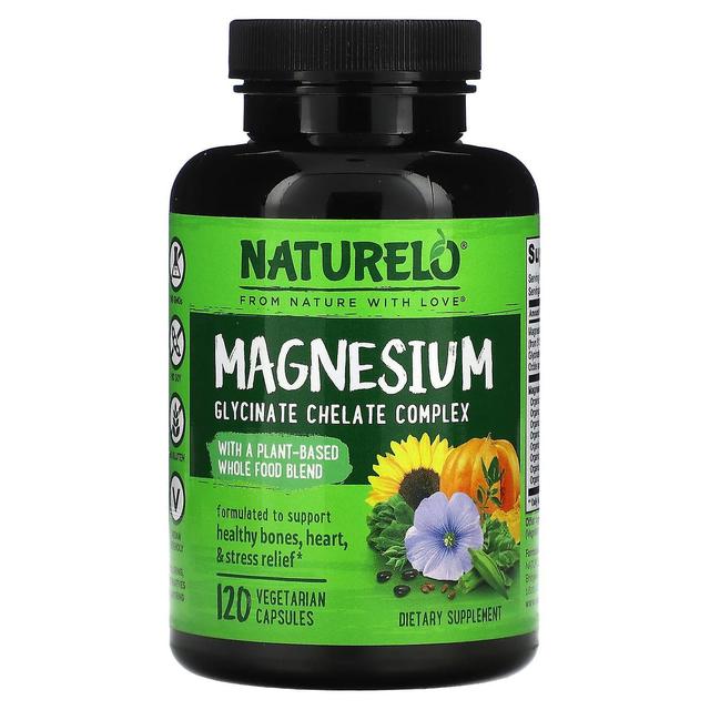 NATURELO, Magnesium Glycinate Chelate Complex, 120 Vegetarian Capsules on Productcaster.