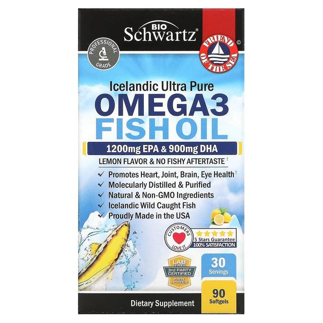 BioSchwartz, Omega 3 fiskolja, citron, 90 softgels on Productcaster.