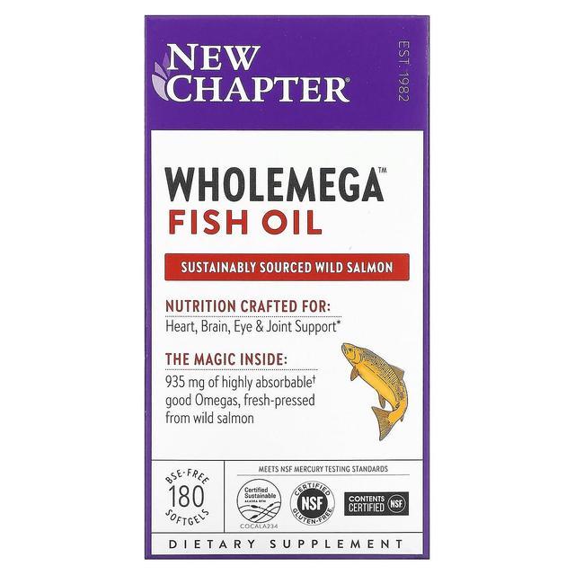 New Chapter Nuevo capítulo, aceite de pescado Wholemega, 180 cápsulas blandas on Productcaster.