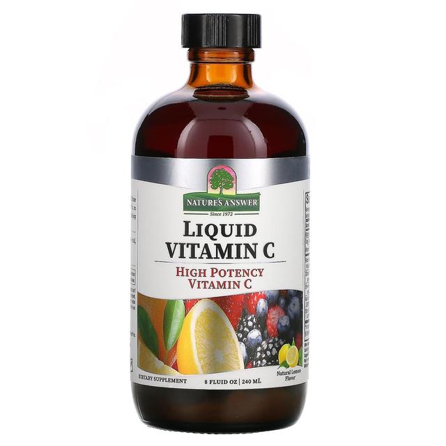 Nature's Answer, Flüssiges Vitamin C, natürliche Zitrone, 8 fl oz (240 ml) on Productcaster.