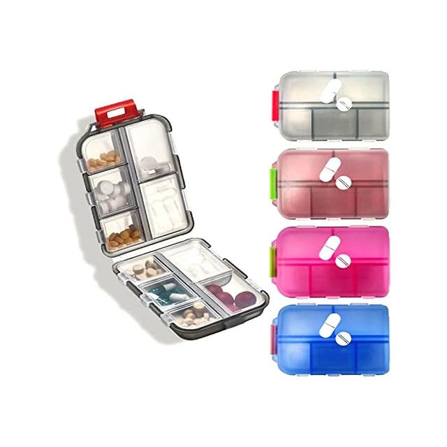 Pocket Pharmacy Container, Pocket Pill Box Dispenser egnet til opbevaring af fiskeolie, vitaminmedicin osv. (4stk) Som vist on Productcaster.