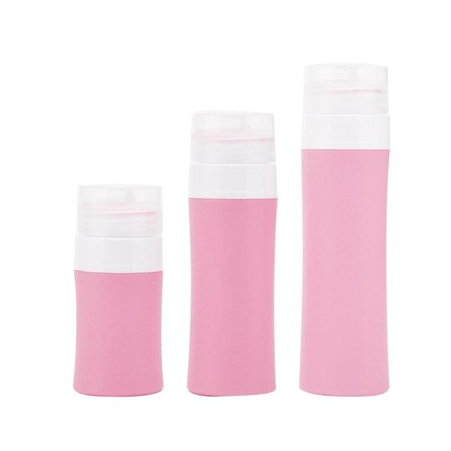 3pcs Empty Perfume Essential Oil Face Lotion Makeup Dispenser Bottle Containers Travel Pink on Productcaster.