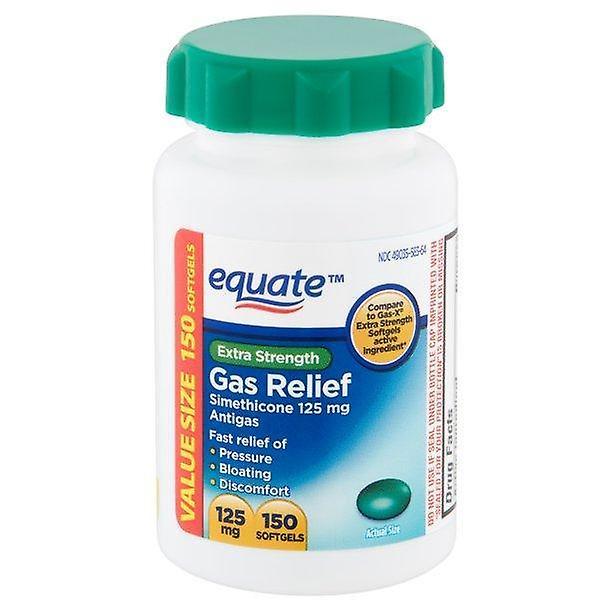 Equate Gleichzusetzen extra Stärke Gasentlastung Softgels Wert Größe, 125 mg, 150 Zählen on Productcaster.