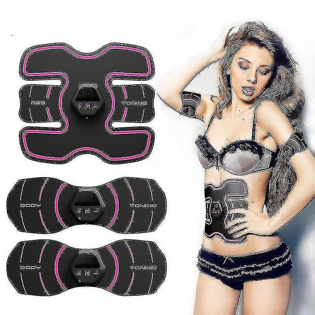 Ems Stimulator Tr Abdol Toning Belt Outs Portable Home Fit Pink on Productcaster.