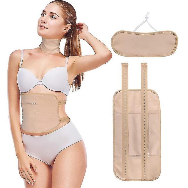 Ssyy Castor Oil Pack Wrap voor taille en schildklier nek, herbruikbare organische Castor Oil Packs voor lever detox Beige on Productcaster.