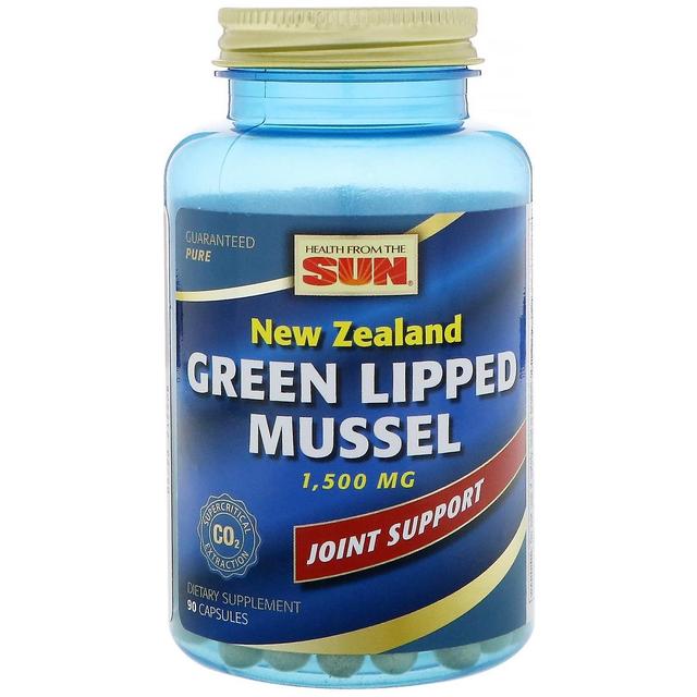 Health From The Sun Sundhed Fra Solen, New Zealand Grøn Lipped Musling, 1,500 mg, 90 Kapsler on Productcaster.