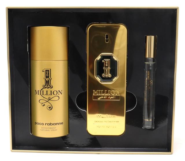 Paco Rabanne 1 Million Golden Oud Parfum Intense 3 Pc Set / New With Box on Productcaster.