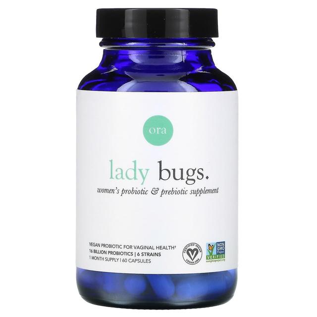 Ora, Lady Bugs, Women's Probiotic & Prebiotic Supplement, 60 Capsules on Productcaster.