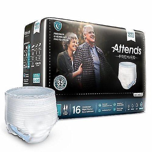 Attends Unisex Adult Absorbent Underwear Premier Large, Count of 16 (Pack of 1) on Productcaster.