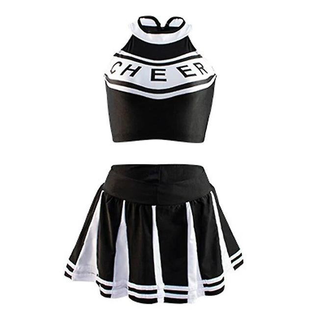 Aionyaaa Costume Classique De Pom-pom Girl Du Lyce, Uniforme De Sport Pour Tudiants, Cosplay Athltique, Robe Fantaisie De Fte De Carnaval Black S on Productcaster.