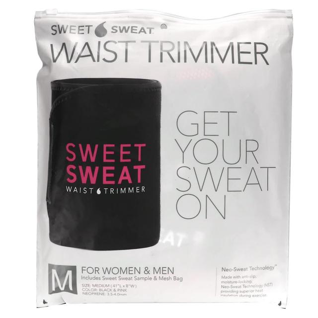 Sports Research, Sweet Sweat Waist Trimmer, Medium, Black & Pink, 1 Belt on Productcaster.