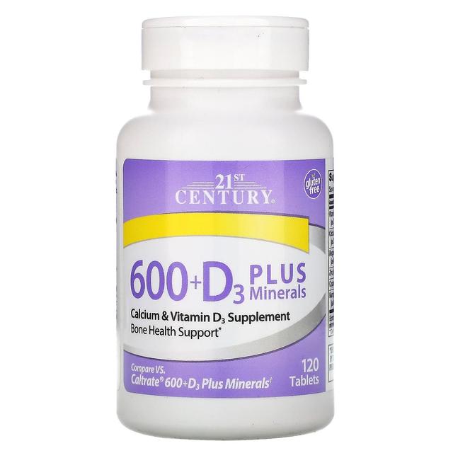 21st Century, 600+D3 Plus Minerals, 120 Tablets on Productcaster.