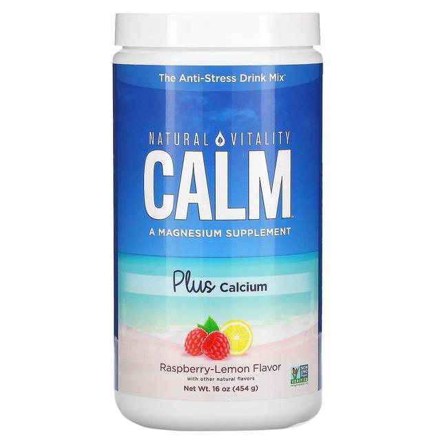 Natural Vitality, CALM Plus Calcium, The Anti-Stress Drink Mix, Raspberry-Lemon, 16 oz (454 g) on Productcaster.