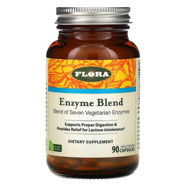 Flora, Enzyme Blend, 90 Vegetarian Capsules on Productcaster.