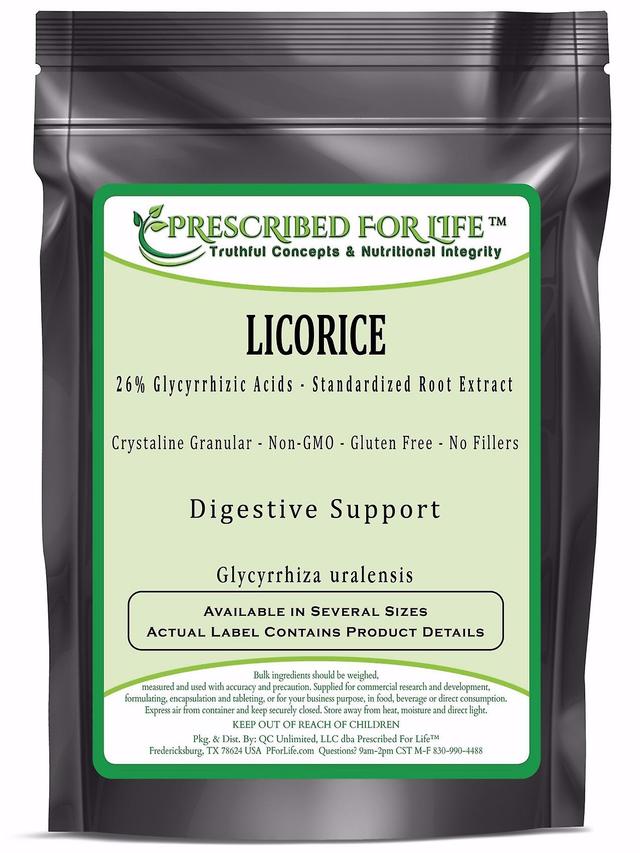 Prescribed For Life Lakritsi-26% glycyrrhizic hapot-Natural root uute jauhe (Glyyrrhiza glabra) 4 oz (113 g) on Productcaster.