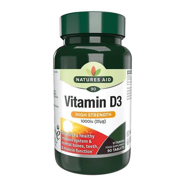 Natures Aid High Potency Vitamin D3 1000iu, 90 tabletter on Productcaster.