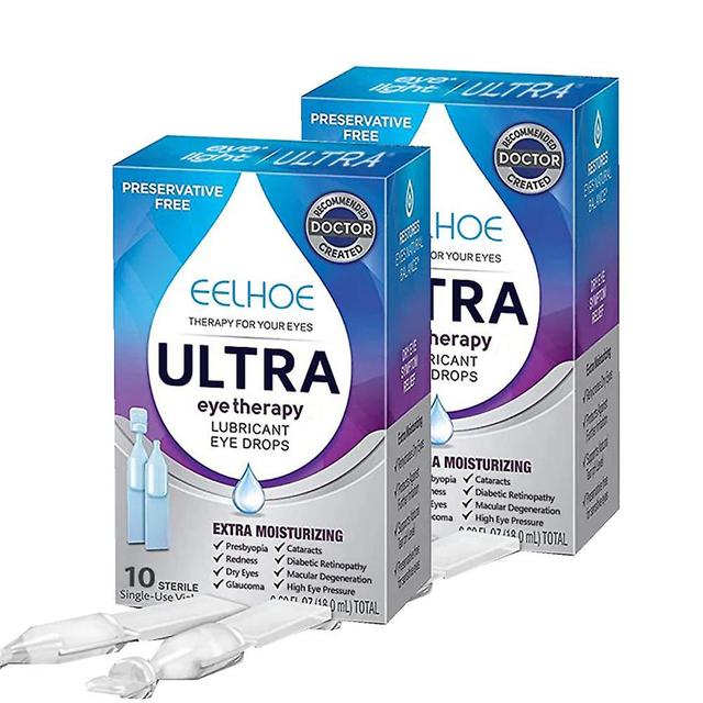 2 Box Eye Drops Effektiv lindring Ubehag Slip af med træthed Tørre øjne Sløret Flydende øjensmerter Eye Overforbrug Drop Clean Daily Care on Productcaster.