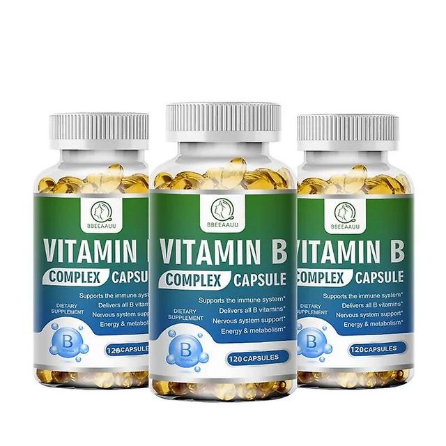 Eccpp Vitamin B Complex Capsule Body Immune Supplement Support Brain And Heart Health Nervous System Metabolism Support 3Bottle x 120PCS on Productcaster.