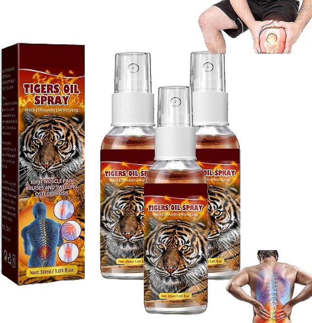 Tiger Oil Spray, Joint Body Pain Relief Spray, Massage Oil For muskelsmerter & gigt, Tiger Oil Spray For leddegigt Reumatiske smerter 3 pcs on Productcaster.