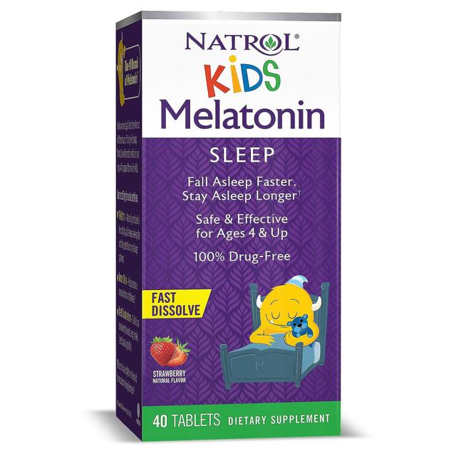 Natrol Kids Melatonin 1 Mg Sleep Aid Dissolving Tablets, Strawberry, 40 Ea_Feb on Productcaster.