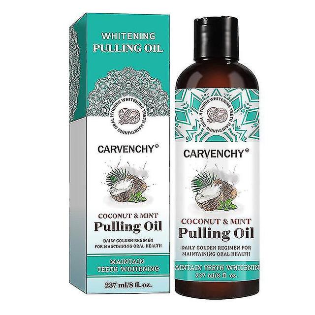 GuruNanda Oil Pulling 237ml With Coconut & Peppermint Oil With Tongue Scraper For Teeth Whitening and Healthier Teeth & Gums_SSDLV QW on Productcaster.