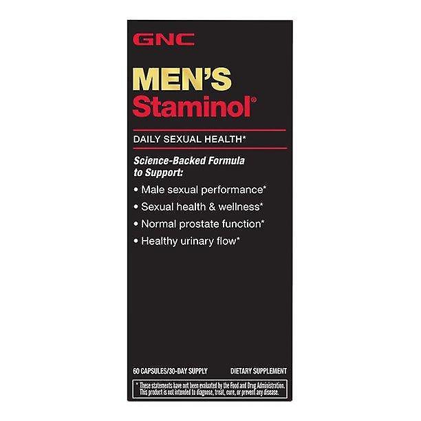 Gnc men's staminol sexual health formula, 60 capsules, supports male sexual performance on Productcaster.