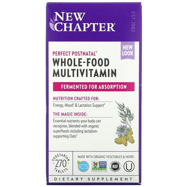 New Chapter Novo Capítulo, Multivitamínico Perfeito Pós-Natal Integral, 270 Comprimidos Vegetarianos on Productcaster.