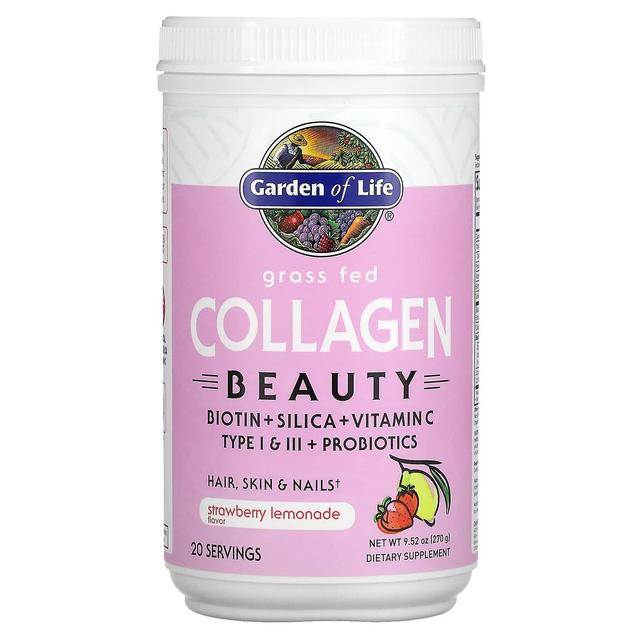 Garden of Life, Grass Fed Collagen Beauty, Strawberry Lemonade, 9.52 oz (270 g) on Productcaster.