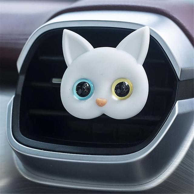 Car Air Outlet Perfume Creative Three-dimensional Bright Eye Cat Cute Two-color Pupil Kitten Car Interior Fragrance Accessories on Productcaster.