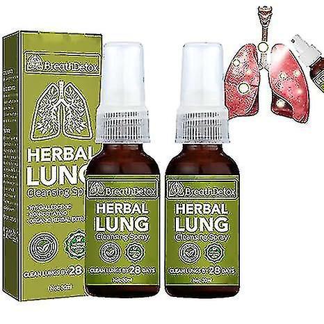 2x Herbal Lung Cleansing Spray, Herbal Lung Cleanse Spray, Breath Detox Herbal Lung Cleansing Spray on Productcaster.