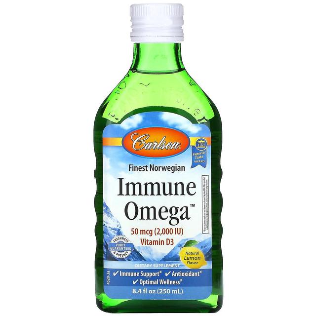 Carlson, Ómega Imune, Limão Natural, 8,4 fl oz (250 ml) on Productcaster.