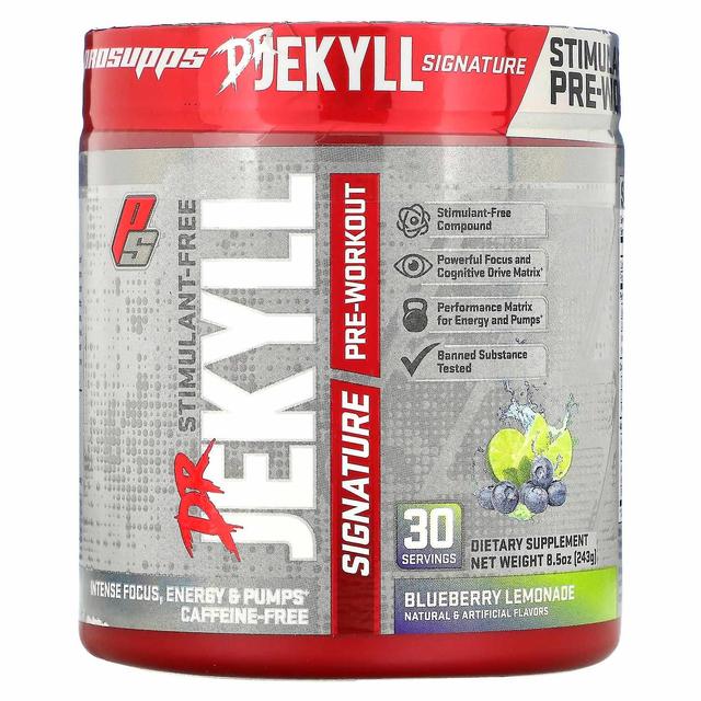 ProSupps, Dr. Jekyll Signature, Stimulant-Free Pre-Workout, Blueberry Lemonade, 8.5 oz (243 g) on Productcaster.