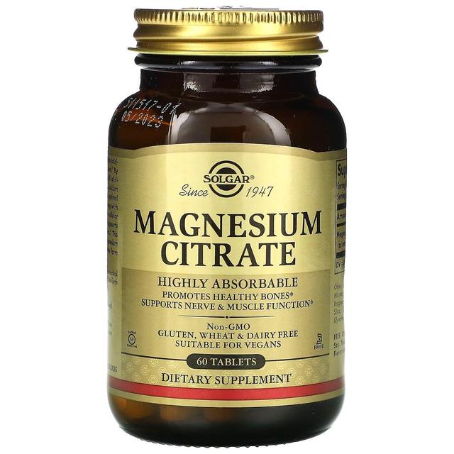 Solgar, Magnesium Citrate, 60 Tablets on Productcaster.