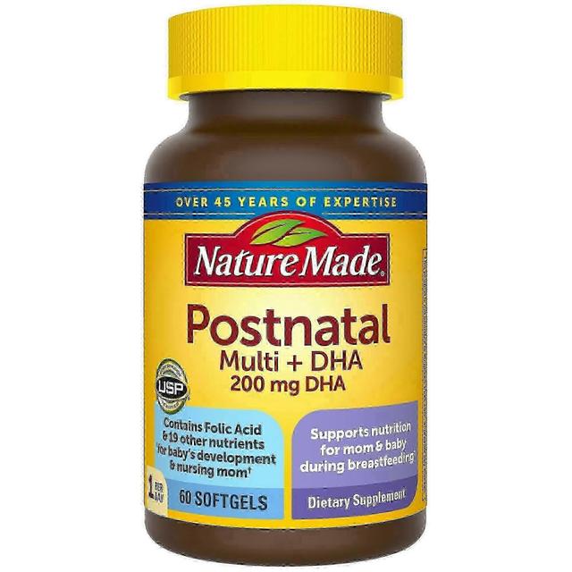 Nature Made Natuur gemaakt postnatale multi + dha softgels, 60 ea on Productcaster.