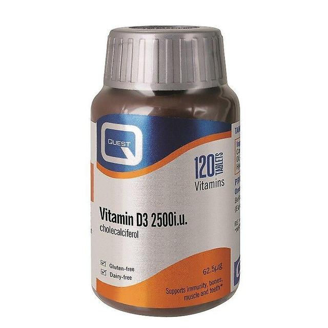 Quest Vitamins Quest vitaminen vitamine D3 2500iu tabs 120 (601027) on Productcaster.