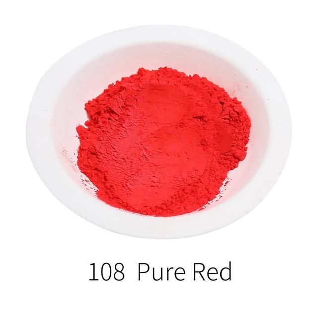 Ronaldo Pure Red Pearl Powder Mineral DIY Dye Colorant 10g 50g Type 108 Pearlized Dust Mica Powder for Soap on Productcaster.