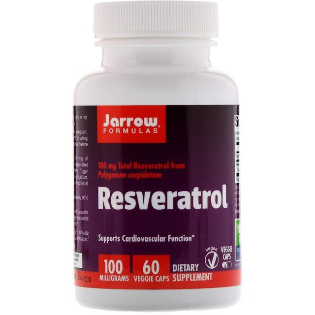 Jarrow Formulas Jarrow-kaavat, resveratroli, 100 mg, 60 kasviskorkkia on Productcaster.