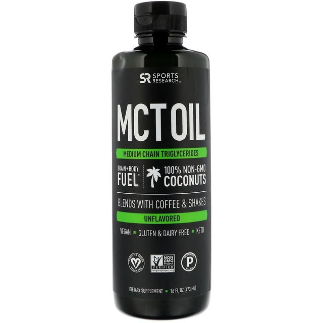 Sports Research Sportforskning, MCT Oil, Unflavored, 473 ml on Productcaster.