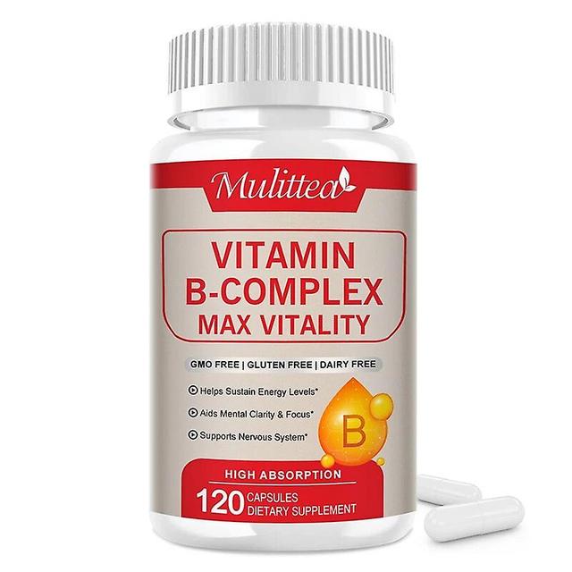 Organic Vitamin B Complex Capsule (B1 B2 B12 B6 for Relieve Stress Energy Immunity Support Daily Vitamin SupplementTIB TIB . 3X bottles 120pcs on Productcaster.