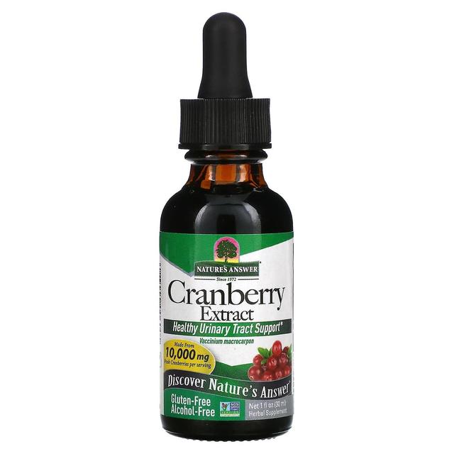 Nature's Answer, Cranberry Extract, Alcohol-Free, 10,000 mg, 1 fl oz (30 ml) on Productcaster.