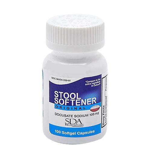 SDA Laboratories SDA Labs Docusate Sodium, 100 mg, 1000 gélules (Boîte de 3) on Productcaster.