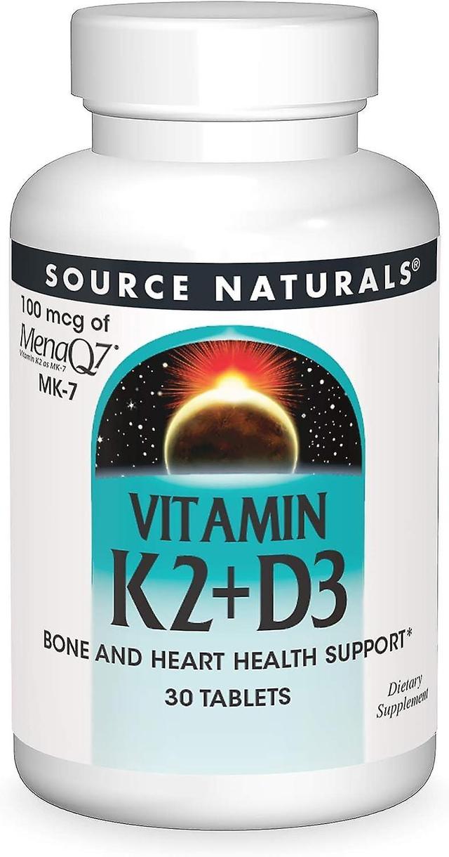 Source Naturals Bron Naturals Vitamine K2 + D3 100mcg 30 Tabletten on Productcaster.