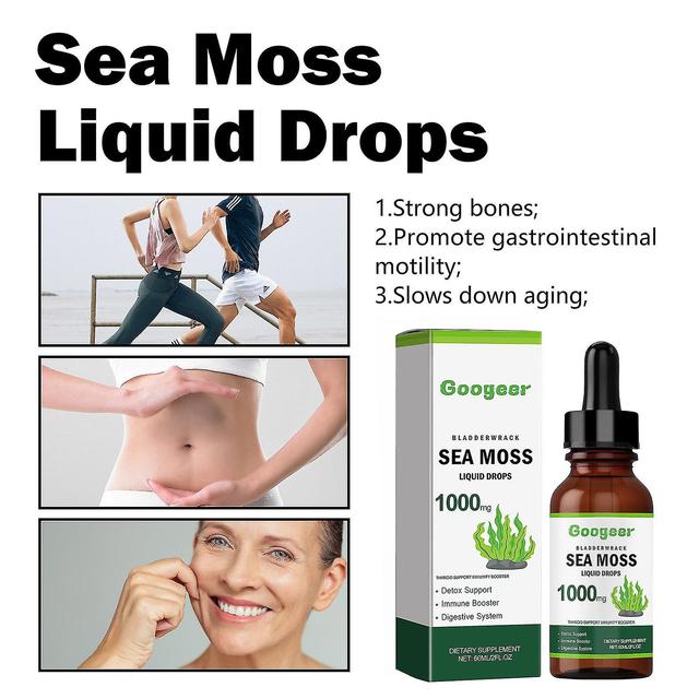 Sea Moss Liquid Drops, 1000mg Sea Moss, Organic Sea Moss Health Support Dietary Supplement for Gut Health and Immune Support 2pcs- 120ml on Productcaster.