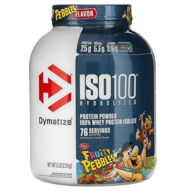 Dymatize Dymatisieren, ISO100 hydrolysiert, 100% Molkenproteinisolat, Fruchtige Kieselsteine, 5 lb (2,3 kg) on Productcaster.