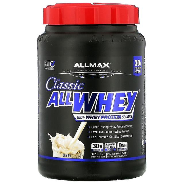 ALLMAX, Classic AllWhey, 100% Whey Protein, Vaniglia francese, 2 libbre (907 g) on Productcaster.