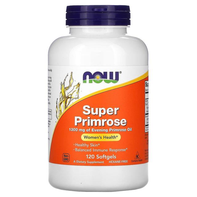 NOW Foods, Super Primrose, Óleo de Prímula da Noite, 1300 mg, 120 Cápsulas gelatinosas on Productcaster.