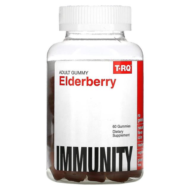 T-RQ, Adult Gummy, Elderberry, Immunity, Raspberry, 60 Gummies on Productcaster.