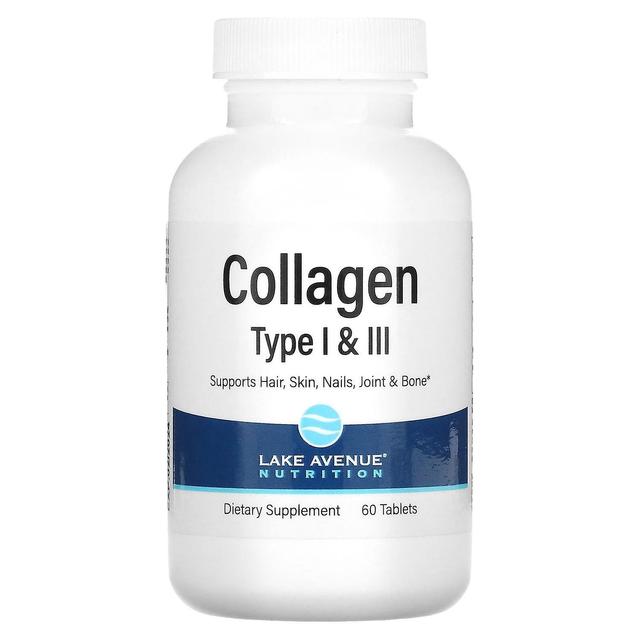 Lake Avenue Nutrition, Hydrolyzed Collagen Type I & III, 1,000 mg, 60 Tablets on Productcaster.