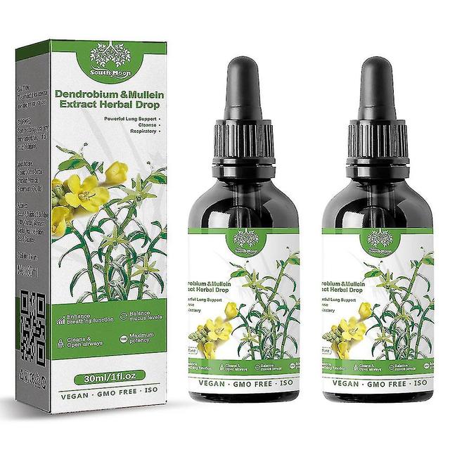 Szlwmy Dendrobium Mullein Extract Lung Cleanse Respiratory Herbal Drops 30ml 2pcs on Productcaster.