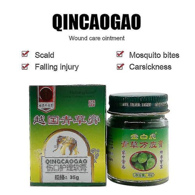 35g Yueguo Qingcao Ointment Wound Care Cream Is Suitable For Burns & Scalds & Bruises & Mosquito Bites & Motion Sickness on Productcaster.